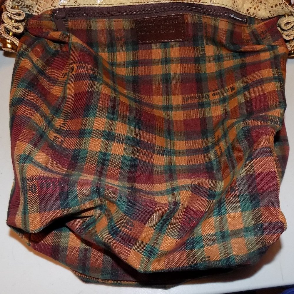 Marino Orlandi bucket bag snake embossed leather Italy - Picture 13 of 16